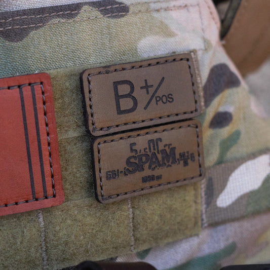 Leather Blood Type Patch - B Positive