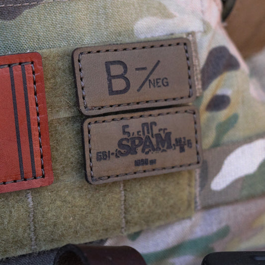 Leather Blood Type Patch - B Negative
