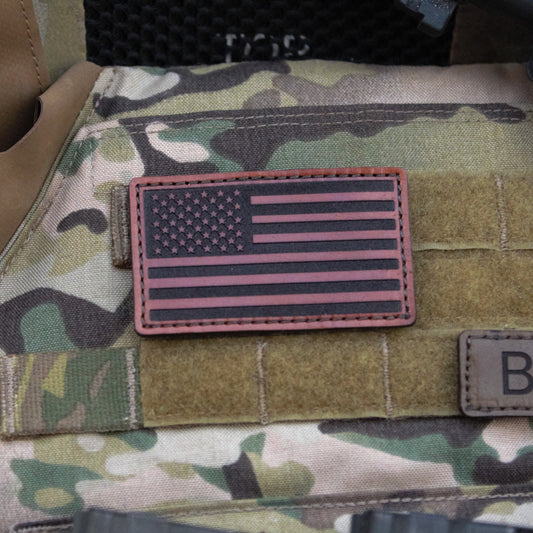 Leather American Flag Morale Patch