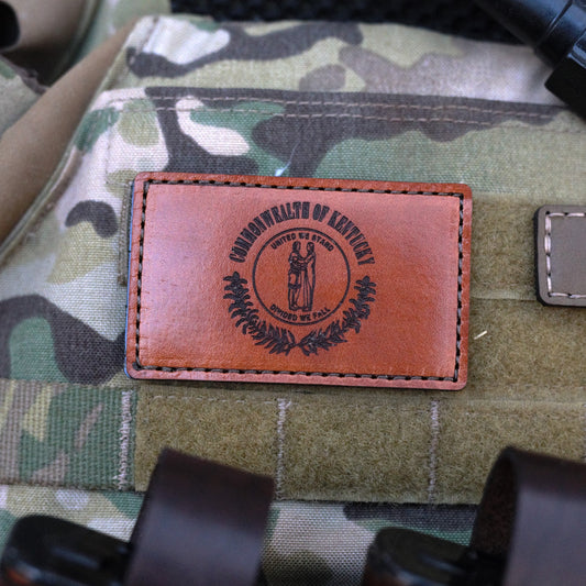 Kentucky State Flag Leather Morale Patch