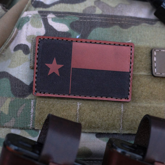 Texas State Flag Leather Morale Patch